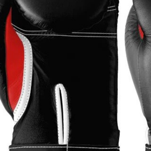Professional <b>Black</b> Red <b>Leather</b> Boxing <b>Gloves</b> Velcro Wrist Training Sparring <b>Gloves</b> for <b>Men</b> and Women - Product Image 4