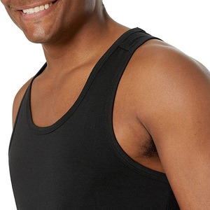 O-neck Gymclothing Bodybuilding Breathable Vests Cotton Men Sleeveless Tank Top Solid Vest <b>Undershirt</b> for Men - Product Image 5