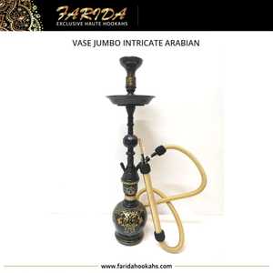 Farida Hookahs Farida Boho lujo egipcio Jumbo intrincado árabe Hookah florero pintado a mano vidrio esmerilado Shisha fumar - Product Image 5