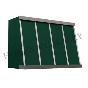 Hotte de cuisine et cheminée murale en métal vert foncé, finition haut de gamme, sur mesure, pour îlot de cuisine - Vente en gros - Product Image 2