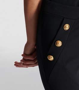 Ropa de Invierno para Mujer, Personalizable, de Cintura Media, de Lana, Ecológica, Resistente al Viento, Color Negro, Bordada, Regular, Formal, de Frente Plano - Product Image 2