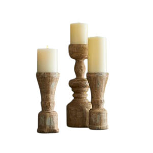 Portavelas de luz de té de madera Natural de alta calidad, diseño moderno, decoración de Mesa para el hogar, portavelas para la mejor venta - Product Image 3