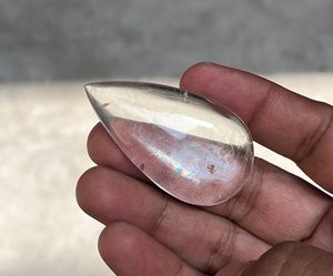 ลูกแพร์บุษราคัมธรรมชาติตัดด้วยรุ้งชิลเลอร์สำหรับทำเครื่องประดับ - Product Image 3