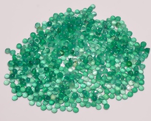 พลอยพลอยพลอยโมราพลอยสังเคราะห์สีเขียวธรรมชาติกึ่งมีค่าขนาด2มม. รูปทรงกลม - Product Image 3