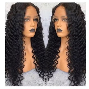 Entrega rápida Resalte el cabello ondulado de color negro Virgen Cabello humano europeo Transparente HD Pelucas delanteras de encaje - Product Image 6