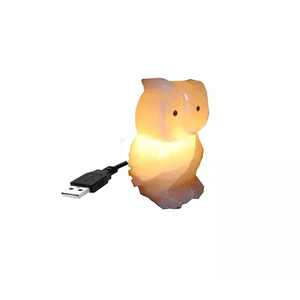 Lámpara Nocturna MINI USB Impex Pakistan 2026, Diseño de Búho del Himalaya 100% Puro y Original, Material Orgánico Hecho a Mano, Ecológico - Product Image 6