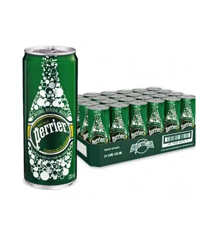 Оптовая продажа газированной воды Perrier 200 мл, 330 мл, 500 мл и 750 мл доступны в стеклянных бутылках и пластиковых бутылках.