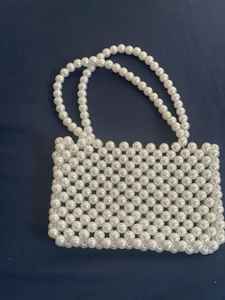 Perle ivoire perlée sac Hobo sac à main à la main | Sac à bandoulière élégant en perles | Sac à main de mariée de style vintage | - Product Image 5