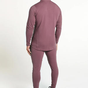 ชุดวอร์มแขนยาวออกแบบโลโก้ได้ตามต้องการสำหรับผู้ชายสำหรับใส่วิ่งจ๊อกกิ้งคอลูกเรือทรงสลิมฟิตมีซิปปิด - Product Image 4