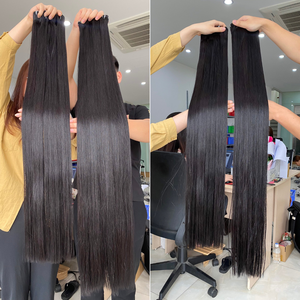 Prix de gros 100% Extensions de cheveux humains brut vietnamien os droite trame cheveux Super Double dessiné - Product Image 1