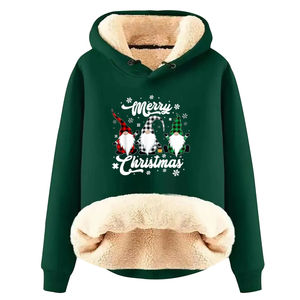Sudaderas con capucha de estilo de tendencia para mujer, jersey con tema navideño, Sudadera con capucha estampada para mujer, sudaderas transpirables antiarrugas para mujer - Product Image 1