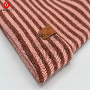 Gorro de invierno personalizado, gorros con logotipo personalizado, gorros cálidos unisex de color sólido, gorros - Product Image 3