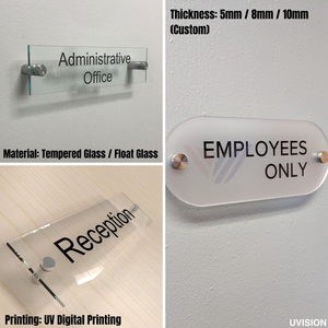 Custom UV Printed Glass Signage & Decorative Glass <b>Wall</b> Art for Office & Corporate Building - Product Image 3