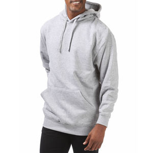 Sweat à capuche pour homme gris chiné à manches longues doux en polaire brossée Sweat à capuche classique pull à cordon Sweats à capuche pour homme - Product Image 4