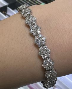 Pulsera Diamante Oro Blanco 14K Pulsera Infinito con Piedras Rojas Multicolores Pulsera Diamante Plata de Ley 925 - Product Image 4