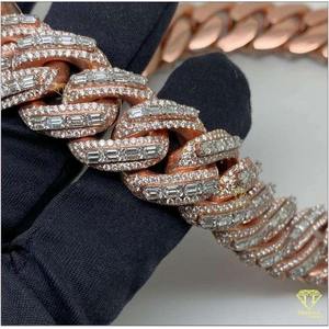 โซ่เชื่อมโยงแนวบาแกตต์และแลปทรงกลมสำหรับผู้ชายแฟชั่นแนวคนเมือง - Product Image 2