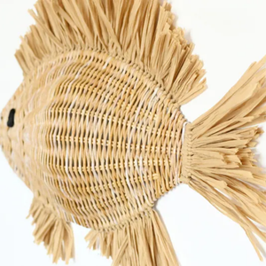 Decoración de Pared de Peces Grandes Hecha a Mano, Ecológica, 100% Ratán, Decoración Rústica para el Hogar, Arte de Pared, Venta al por Mayor desde Vietnam - Product Image 3