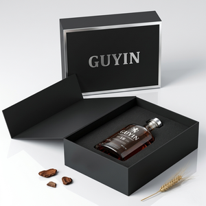 <span class=keywords><strong>Caja</strong></span> de Regalo de Cartón Negro de Lujo Personalizada, Estilo <span class=keywords><strong>Libro</strong></span>, con Cierre Magnético, para Perfume, Embalaje de Papel para Botellas de Vidrio - Product Image 1