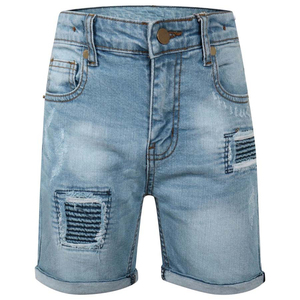 Nouveau 2025 dernière arrivée personnalisé de haute qualité 100% coton bleu short en jean pour homme avec style vieilli, short pour homme - Product Image 1
