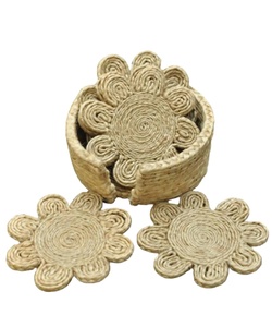 Dessous de verre en jute de qualité supérieure au design moderne Décoration de table élégante pour maison et hôtel Vente en gros de tapis et de serviettes hygiéniques - Product Image 1