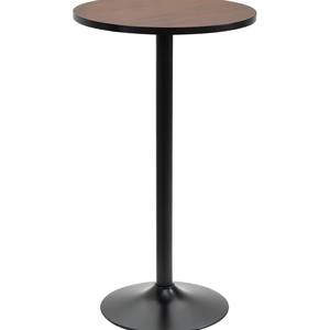Table basse ronde moderne et écologique avec cadre en acier vieilli, brun noir, pour la maison, la cuisine, la salle à manger et le bar à domicile - Product Image 1