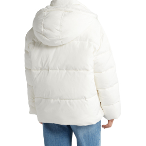 Abrigo acolchado largo impermeable de Invierno para mujer, ropa de Abrigo con capucha de ajuste Regular, abrigos blancos con Guata de algodón y estilo de bolsillo - Product Image 3