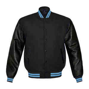 Fabricant OEM, veste de baseball bomber varsity de haute qualité pour hommes, en cuir brodé en chenille, manches personnalisées, lettres - Product Image 1