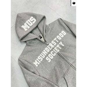 Sweat à capuche 100% coton imprimé de luxe pour hommes, pull Streetwear surdimensionné lourd pour l'hiver - Product Image 6