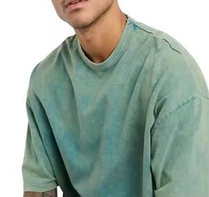 100% coton o-cou t-shirts pour hommes 250 GSM belle impression numérique conception de Logo personnalisé couleur unie unie unie vierge - Product Image 6