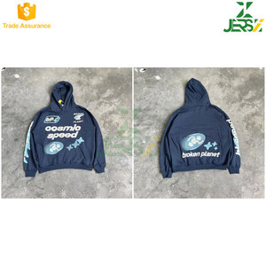 Sweat à capuche coupe régulière de luxe hommes dessin animé personnalisé bouffée imprimé élégant Streetwear en relief rétro Design confortable - Product Image 4