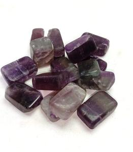 Cubo de cristal de fluorita arcoíris, piedra caída tallada para curación y guijarro de ágata Reiki con Chakra grabado, piedras preciosas al por mayor - Product Image 4