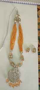 สร้อยคอลูกปัดเมล็ดแก้วทำเองพร้อมต่างหูที่เข้ากันทำจากนักออกแบบเครื่องประดับแฟชั่นสำหรับขายต่อ - Product Image 2