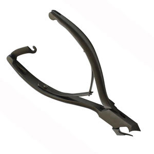 Pince à ongles en acier inoxydable à lames minces supérieures avec serrure couleur noire pince à ongles à cuticules Double ressort meilleurs coupe-ongles - Product Image 6