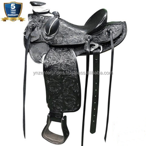 Sillín occidental de cuero genuino de alta calidad duradero Y & Z-Precio al por mayor disponible Hardware de acero inoxidable Ecuestre - Product Image 2