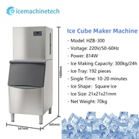 Machine à glaçons commerciale 1000 kg/jour, coque en acier inoxydable avec moteur et pompe pour restaurants