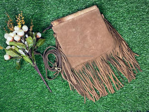 Nouveau Style occidental cheveux sur cacher fourrure daim cuir frange sac haute qualité Boho femmes fourrure cuir Unique moyen Concho frange sacs - Product Image 5