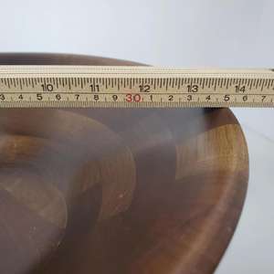 Ensaladera de madera pura para aperitivos de pasta de frutas verdes frescas y hermoso estilo de comedor casero - Product Image 2