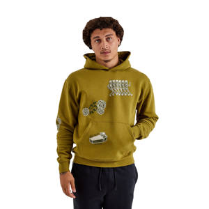 Sweat-shirt à capuche unisexe en molleton 100% coton personnalisé, imprimé, lourd, couleur verte, sweat-shirt à capuche d'hiver - Product Image 1