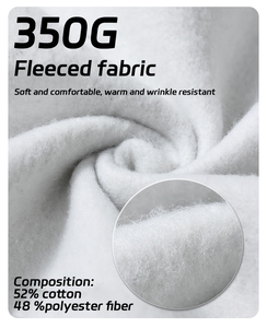 เสื้อฮู้ดทรงไหล่ตกขนาดใหญ่คุณภาพสูงไม่มีสายผ้าฝ้ายหนาไม่มีสายเสื้อฮู้ดผู้ชาย - Product Image 2