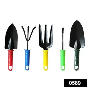 Mini outils de jardin les plus vendus Râteau et pelle de cultivateur à main en métal de haute qualité avec gazon et bois - Product Image 5