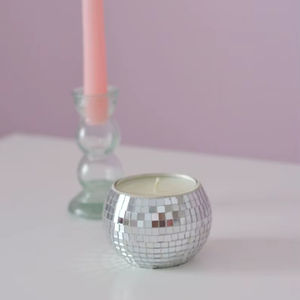 Portavelas Moderno de Mosaico de Vidrio |   Vela Votiva Hecha a Mano con Aroma Intenso para Decoración Navideña, Bodas y Uso Doméstico, Calidad Premium - Product Image 1