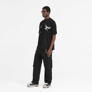 Pantalon d'atelier pour hommes Style polyvalent en cachemire Cèdre délavé Noir et noir Tissu durable Coupe décontractée Plusieurs tailles - Product Image 4