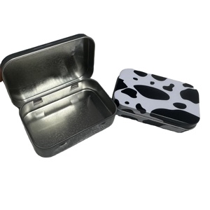 Tùy chỉnh in ấn thực phẩm trường hợp vuông <span class=keywords><strong>tin</strong></span> có thể container thuốc lá hộp thiếc gói bản lề Nắp sô cô la Kẹo Bạc Hà kim loại hộp thiếc - Product Image 1