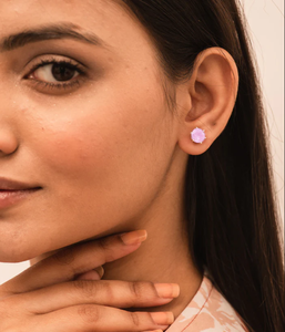 Pendiente de Plata de Ley 925 corte redondo piedra preciosa de cuarzo rosa pendiente de moda para regalo de aniversario de boda para mujer. - Product Image 4