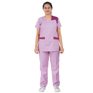 Vente en Gros Ensembles de Gommage pour Femmes Doux Col en V Été Hôpital Scrubs avec Logo Personnalisé pour Vêtements d'Hôpital - Product Image 2