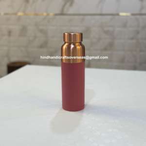 Botellas de agua de cobre con acabado mate para Yoga, botella de cobre 100% puro para Ayurveda, con logotipo personalizado - Product Image 5