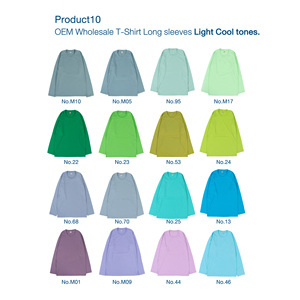 เสื้อยืดคอกลมแขนยาวโทนเย็นโพลี + ผ้าฝ้ายใส่ได้ทั้งชายและหญิง - Product Image 5