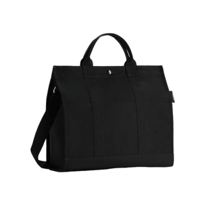 Sac fourre-tout en toile de coton recyclé de haute qualité avec sangle à bouton nouveau Design de mode à bas quantité minimale de commande approvisionnement direct d'usine - Product Image 1