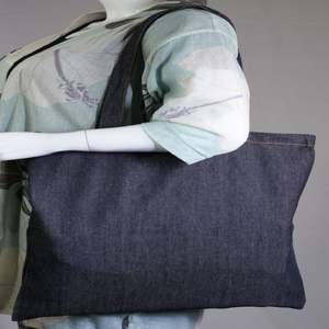 Sac fourre-tout en coton biologique recyclé 100% réutilisable écologique pour femmes Sac d'épicerie à lettre à bas quantité minimale de commande imprimé avec logo personnalisé - Product Image 4