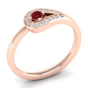 REYES Factory Wholesale Price 925 Sterling Silver VVS <b>Moissanite</b> Ring Round Cut 0.08Ct Garnet Gemstone Luxury <b>Jewelry</b> For Women - Product Image 2